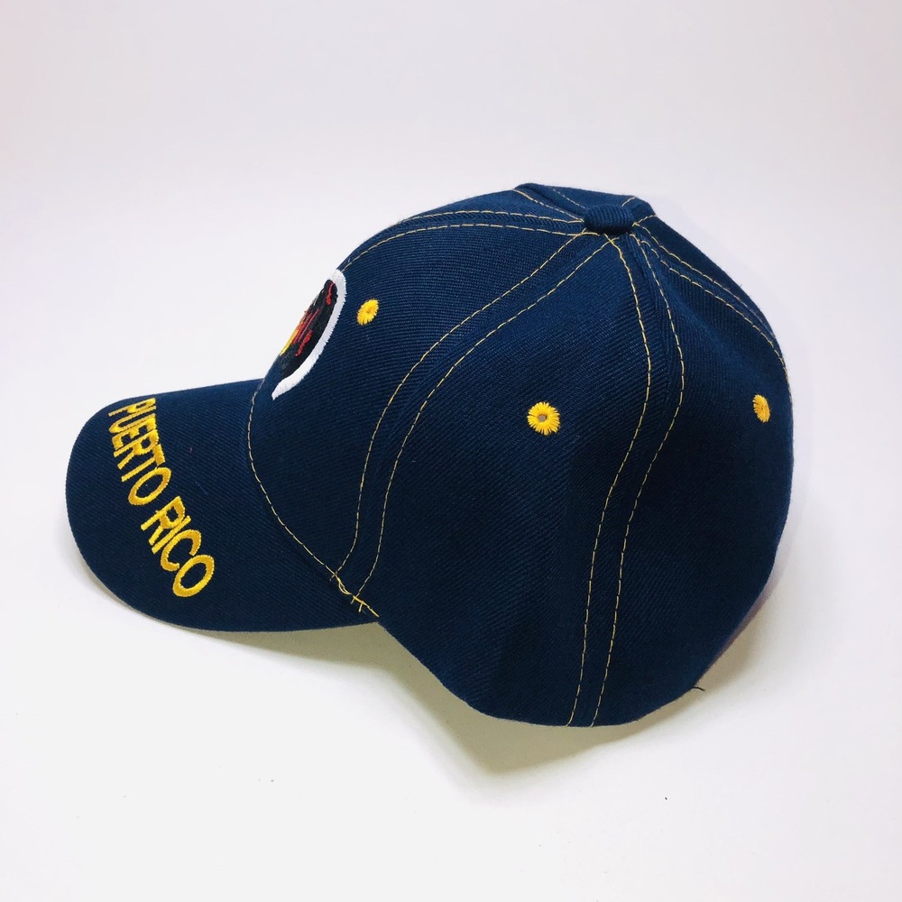 Embroidered Blue Puerto Rico Hat Cap Colorful Fighting Rooster logo Adjustable - Picture 2 of 6